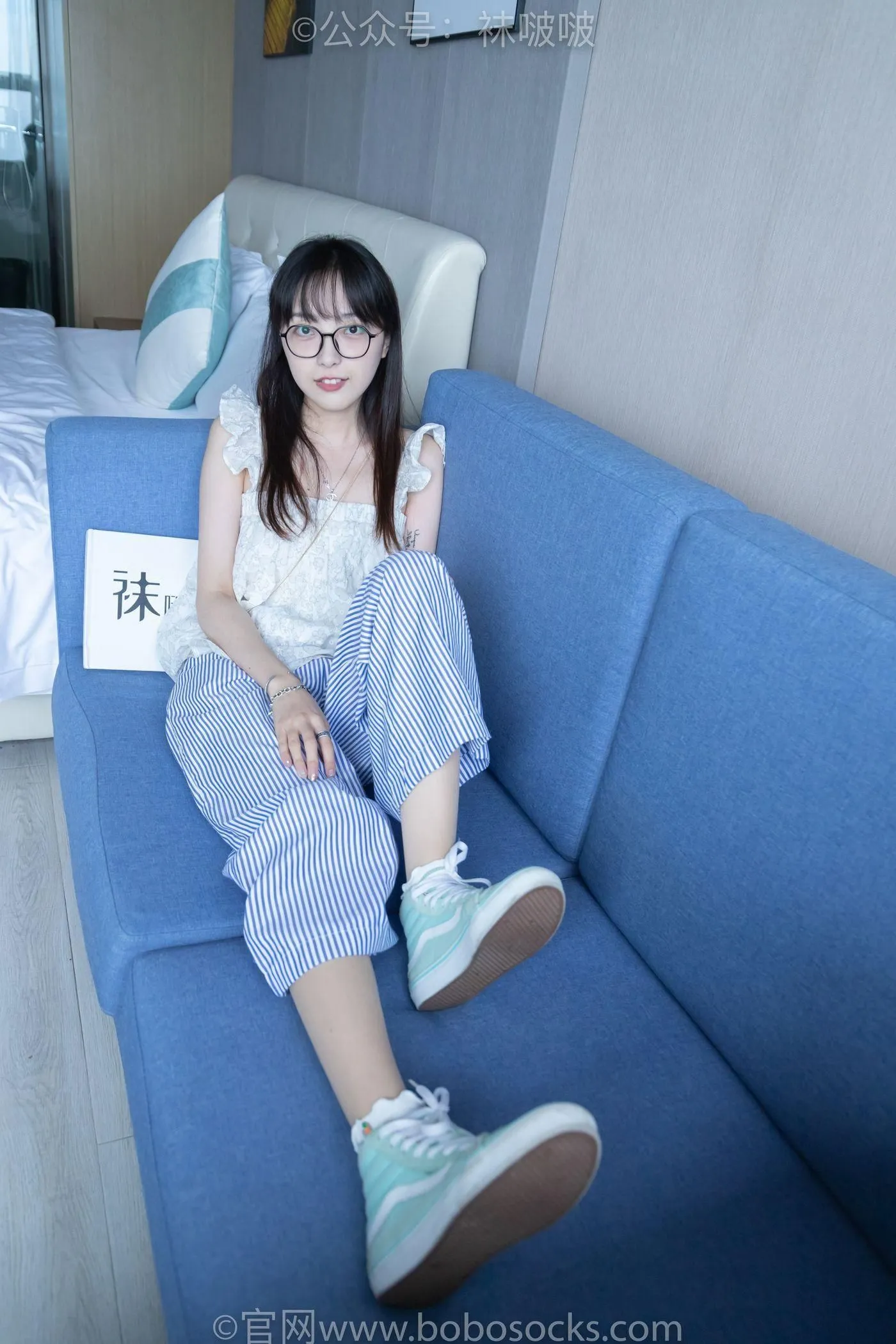 [BoBoSocks袜啵啵]NO.027 稚予- vans、白色棉袜、肉丝 [136P]插图9